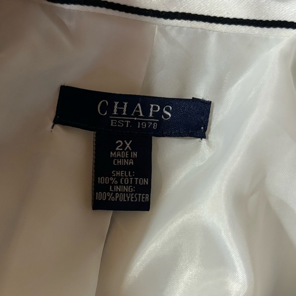 Chaps Plus Size Striped Blazer - Picture 7 of 11